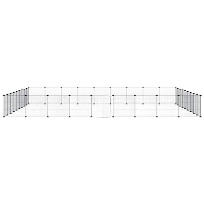 vidaXL 36-Panel Pet Cage with Door Black 315x315x35 cm Steel