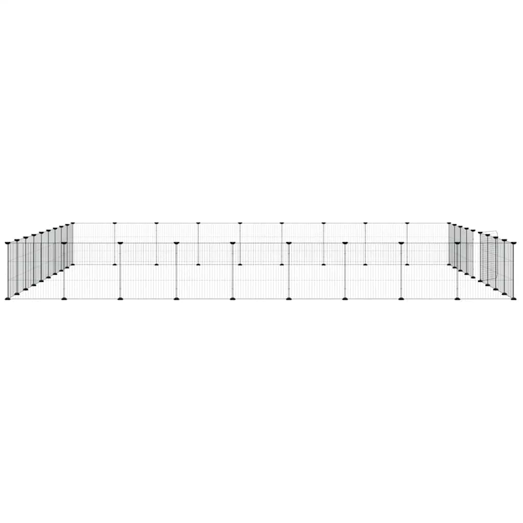 vidaXL Pet Cage | Black | Powder-coated steel | Spacious | Collapsible
