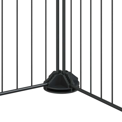 vidaXL Pet Cage | Black | Powder-coated steel | Spacious | Collapsible