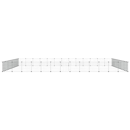 vidaXL Pet Cage | Black | Powder-coated steel | Large | Adjustable Armrests