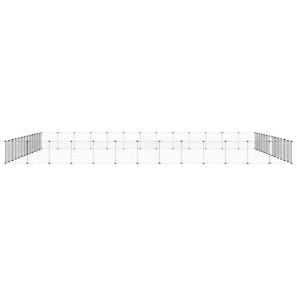 vidaXL Pet Cage | Black | Powder-coated steel | Large | Adjustable Armrests