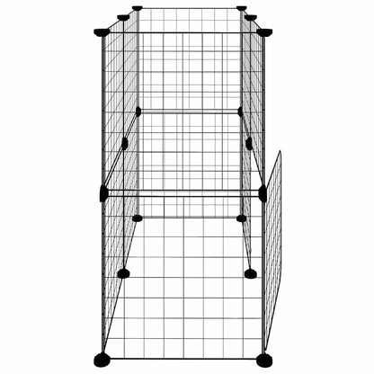 vidaXL Pet Cage | Black | Powder-coated steel | Adjustable size