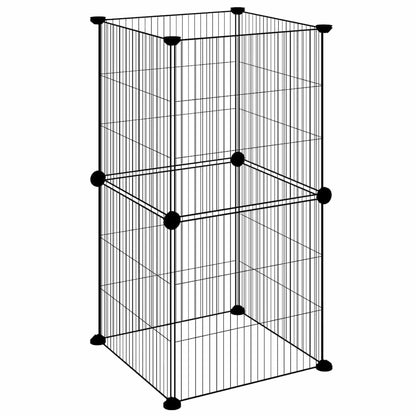 vidaXL Pet Cage | Black | Powder-coated steel | 35 x 35 x 70 cm | Pet Cage