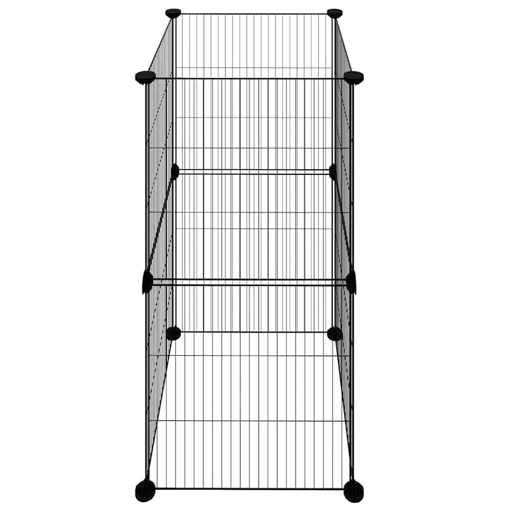 vidaXL Pet Cage | Black | Powder-coated steel | 35 x 35 x 70 cm | Pet Cage