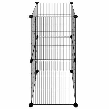 vidaXL Pet Cage | Black | Powder-coated steel | 35 x 35 x 70 cm | Pet Cage