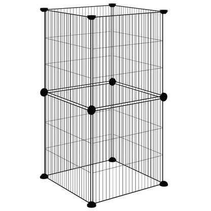 vidaXL Pet Cage | Black | Powder-coated steel | 35 x 35 x 70 cm | Pet Cage