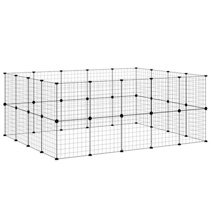 vidaXL Pet Cage | Black | Powder-coated steel | Small Pet Cage | Collapsible