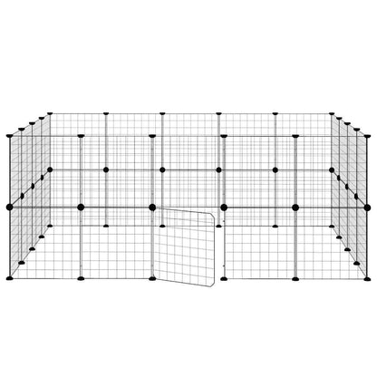 vidaXL Pet Cage | Black | Powder-coated steel | Small Pet Cage | Collapsible