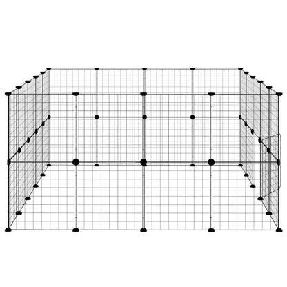 vidaXL Pet Cage | Black | Powder-coated steel | Small Pet Cage | Collapsible