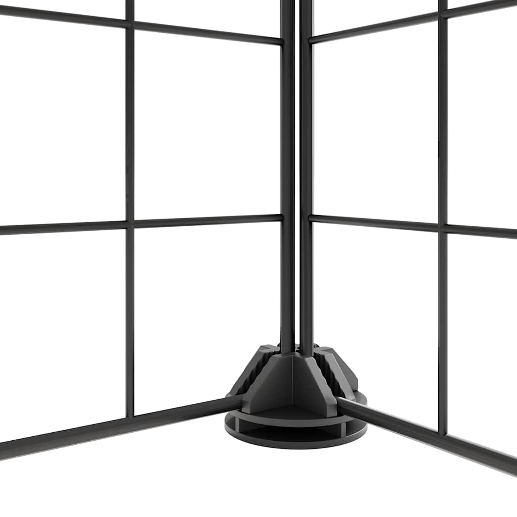 vidaXL Pet Cage | Black | Powder-Coated Steel | Expandable | Animal Cage
