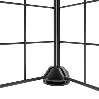 vidaXL Pet Cage | Black | Powder-Coated Steel | Expandable | Animal Cage