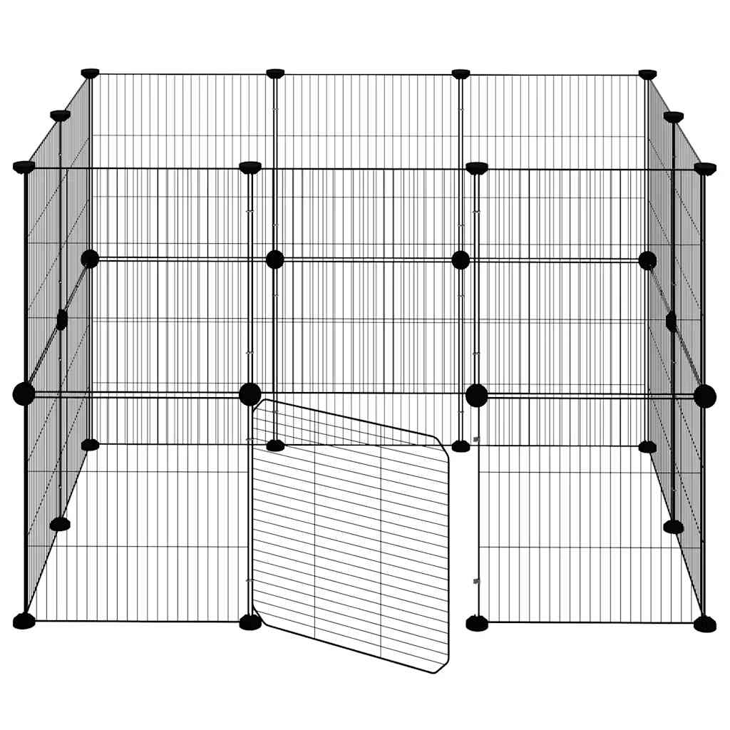 vidaXL Pet Cage | Black | Powder-coated steel