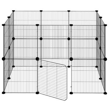 vidaXL Pet Cage | Black | Powder-coated steel