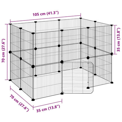 vidaXL Pet Cage | Black | Powder-coated steel
