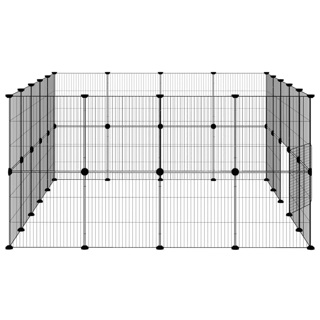 vidaXL Pet Cage | Black | Powder-Coated Steel | 36-Panel | Expandable | Cage