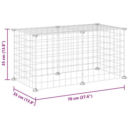 vidaXL 8-Panel Pet Cage Black 35x35 cm Steel