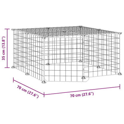 vidaXL Pet Cage | Black | Powder-coated steel | Adjustable | Expandable