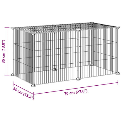 vidaXL Pet Cage | Black | Powder-Coated Steel | Spacious | Expandable | Pet Cage