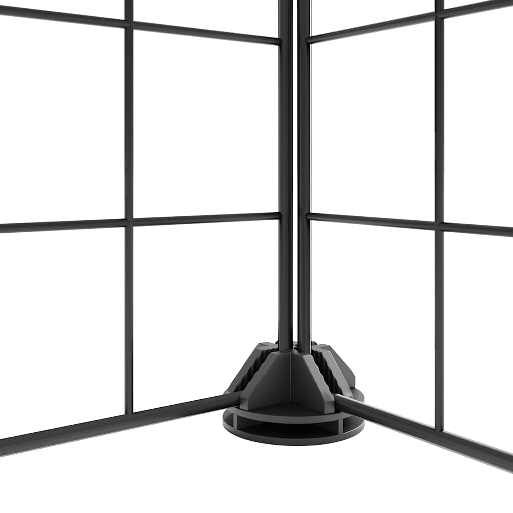 vidaXL Pet Cage | Black | Powder-coated steel | 35 x 35 cm panels |  Modular