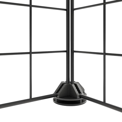 vidaXL Pet Cage | Black | Powder-coated steel | Large | Collapsible | Pet Cage