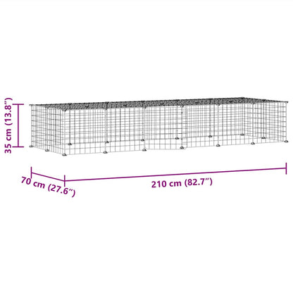 vidaXL Pet Cage | Black | Powder-coated steel | Large | Collapsible | Pet Cage
