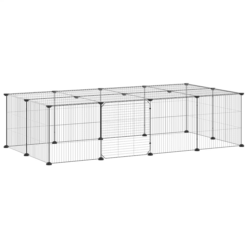 vidaXL Pet Cage | Black | Powder-coated steel | Good for Small to Medium Pets