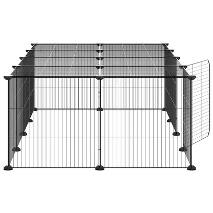 vidaXL Pet Cage | Black | Powder-coated steel | Good for Small to Medium Pets