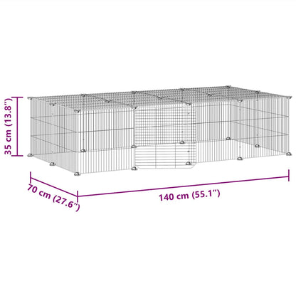 vidaXL Pet Cage | Black | Powder-coated steel | Good for Small to Medium Pets