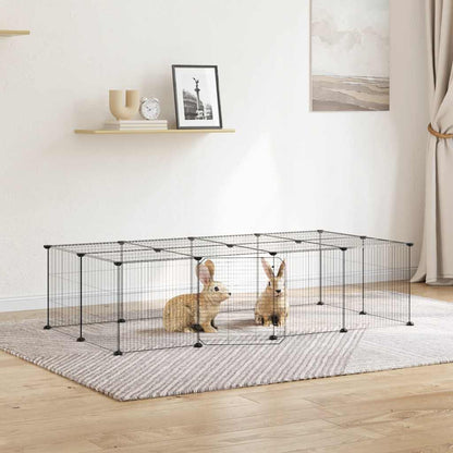 vidaXL Pet Cage | Black | Powder-coated steel | Good for Small to Medium Pets