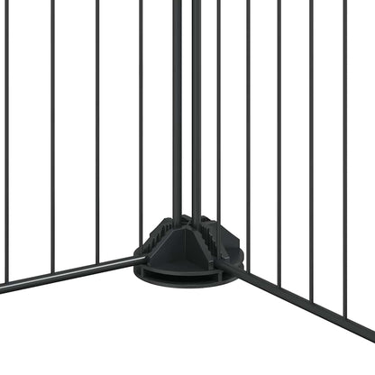 vidaXL 36-Panel Pet Cage with Door Black 35x35 cm Steel