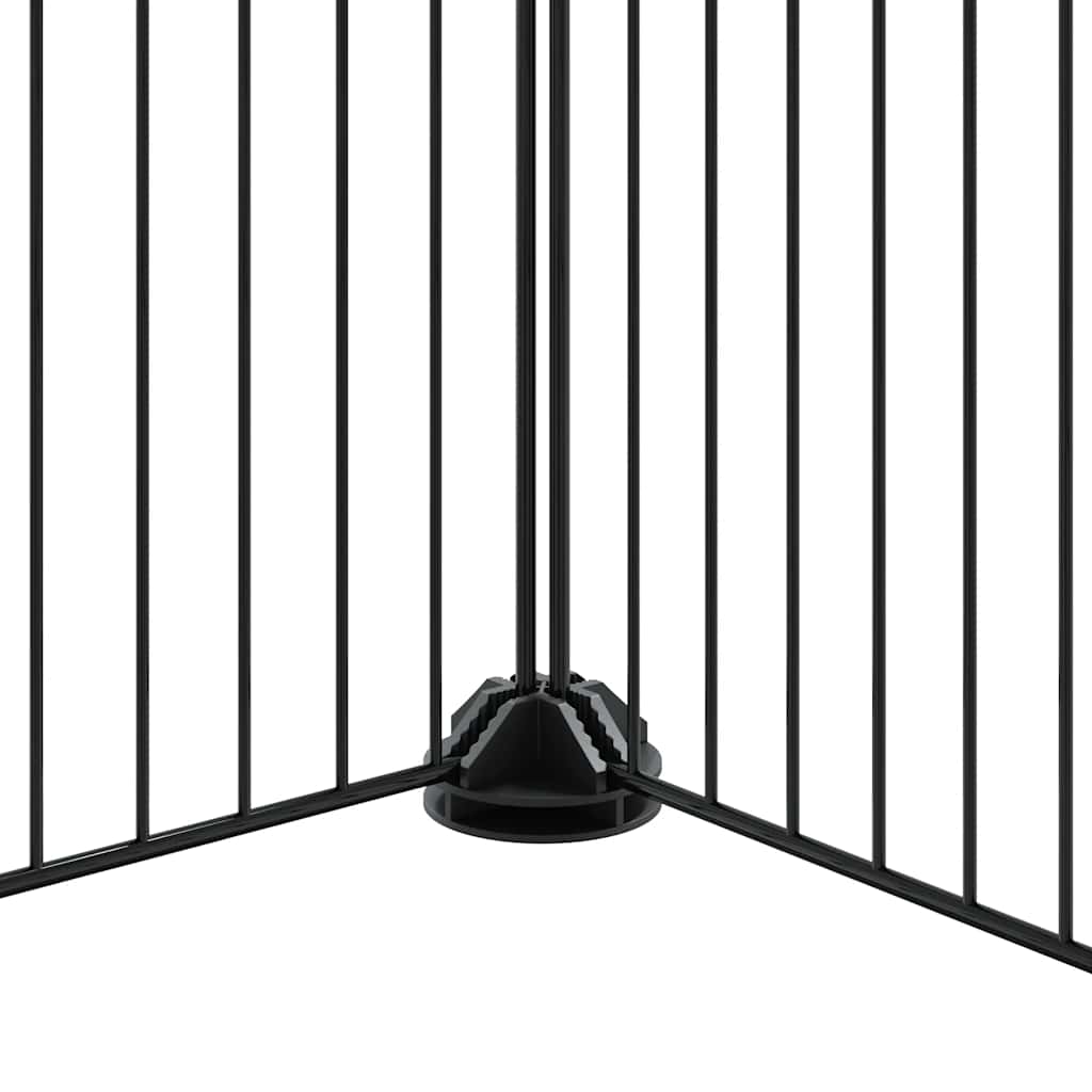 vidaXL Pet Cage | Black | Powder-coated steel | Adjustable up to 35x35 cm panels