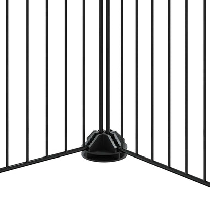 vidaXL Pet Cage | Black | Powder-coated steel | Adjustable up to 35x35 cm panels