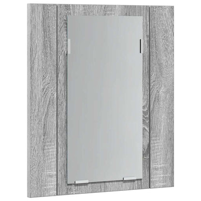 vidaXL LED Bathroom Mirror Cabinet Grey Sonoma 40x12x45 cm Engineered Wood
