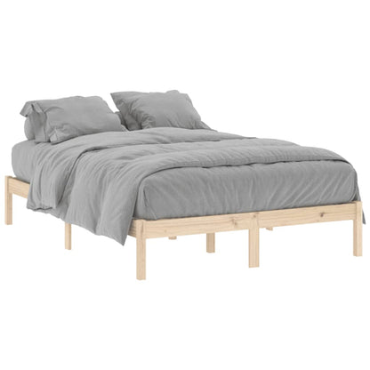 vidaXL Bed Frame without Mattress 137x190 cm Solid Wood Pine  Full