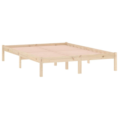 vidaXL Bed Frame without Mattress 137x190 cm Solid Wood Pine  Full