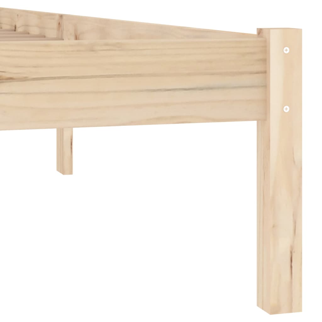 vidaXL Bed Frame without Mattress 137x190 cm Solid Wood Pine  Full