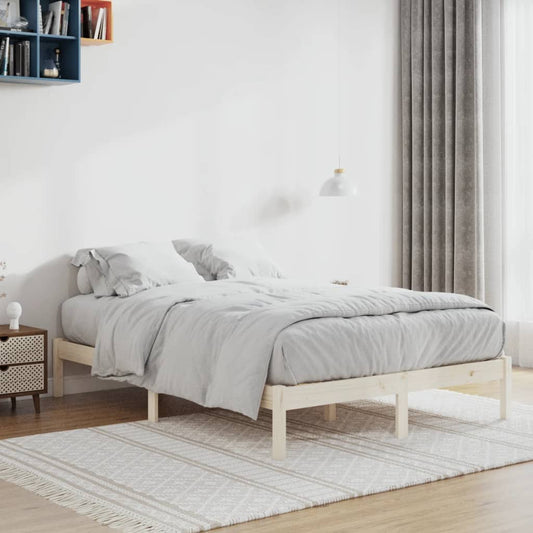 vidaXL Bed Frame without Mattress 137x190 cm Solid Wood Pine  Full
