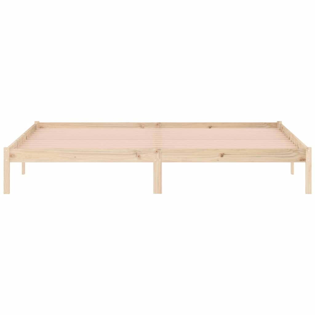 vidaXL Bed Frame without Mattress 193x203 cm Solid Wood Pine King