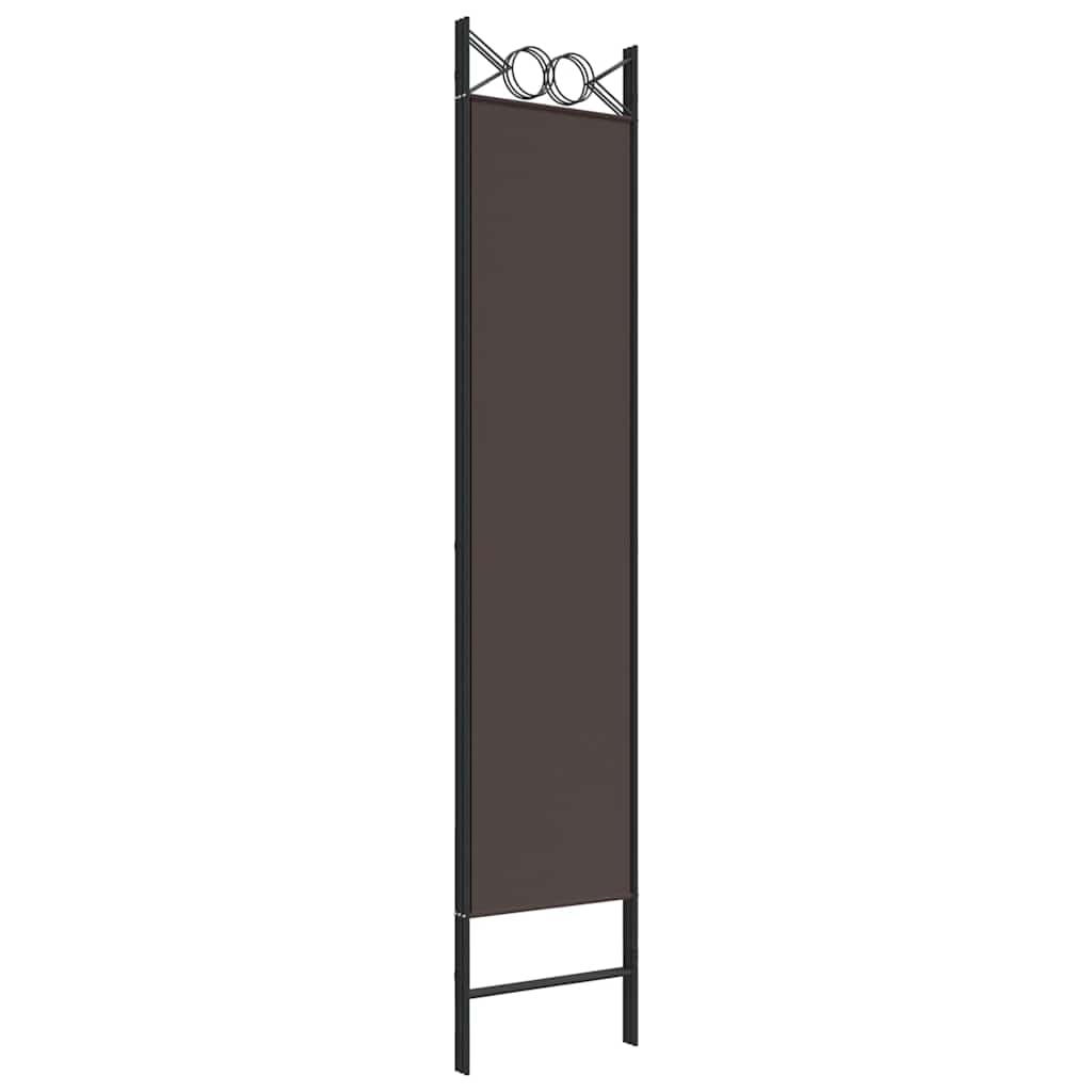 vidaXL 3-Panel Room Divider Brown 120x200 cm Fabric