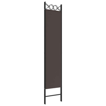 vidaXL 3-Panel Room Divider Brown 120x200 cm Fabric