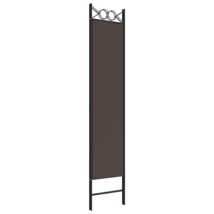 vidaXL 3-Panel Room Divider Brown 120x200 cm Fabric