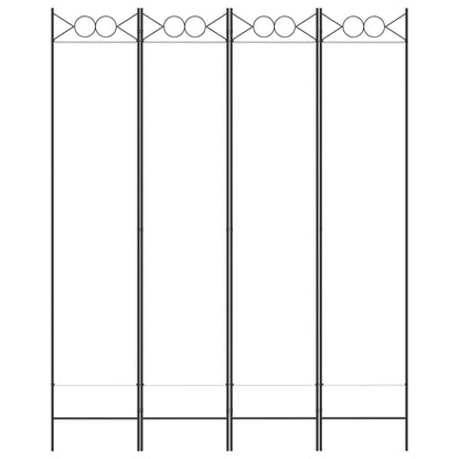 vidaXL 4-Panel Room Divider White 160x200 cm Fabric