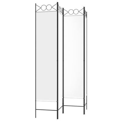 vidaXL 4-Panel Room Divider White 160x200 cm Fabric