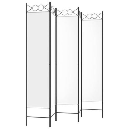 vidaXL 5-Panel Room Divider White 200x200 cm Fabric