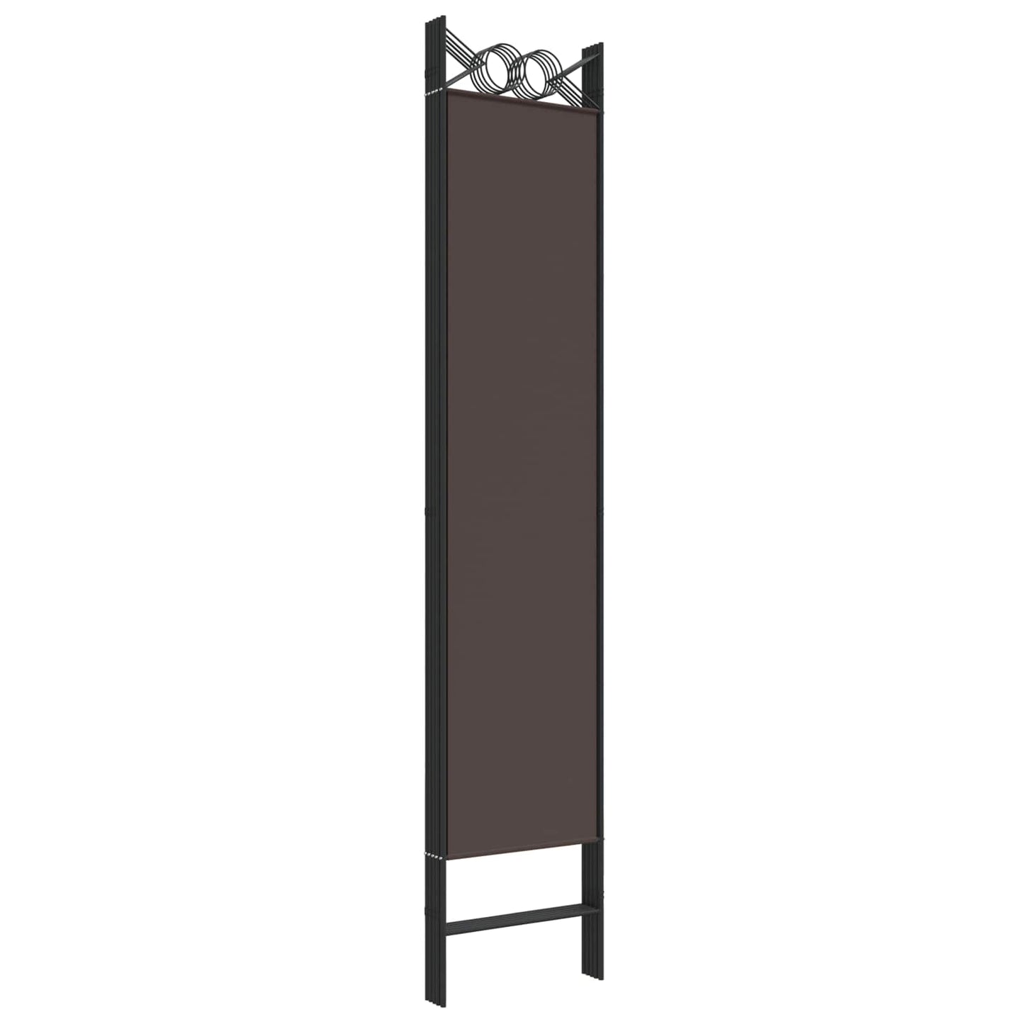 vidaXL 5-Panel Room Divider Brown 200x200 cm Fabric