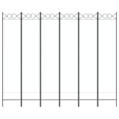 vidaXL 6-Panel Room Divider White 240x200 cm Fabric