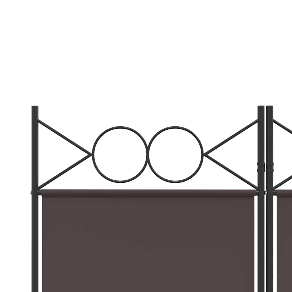 vidaXL 6-Panel Room Divider Brown 240x200 cm Fabric