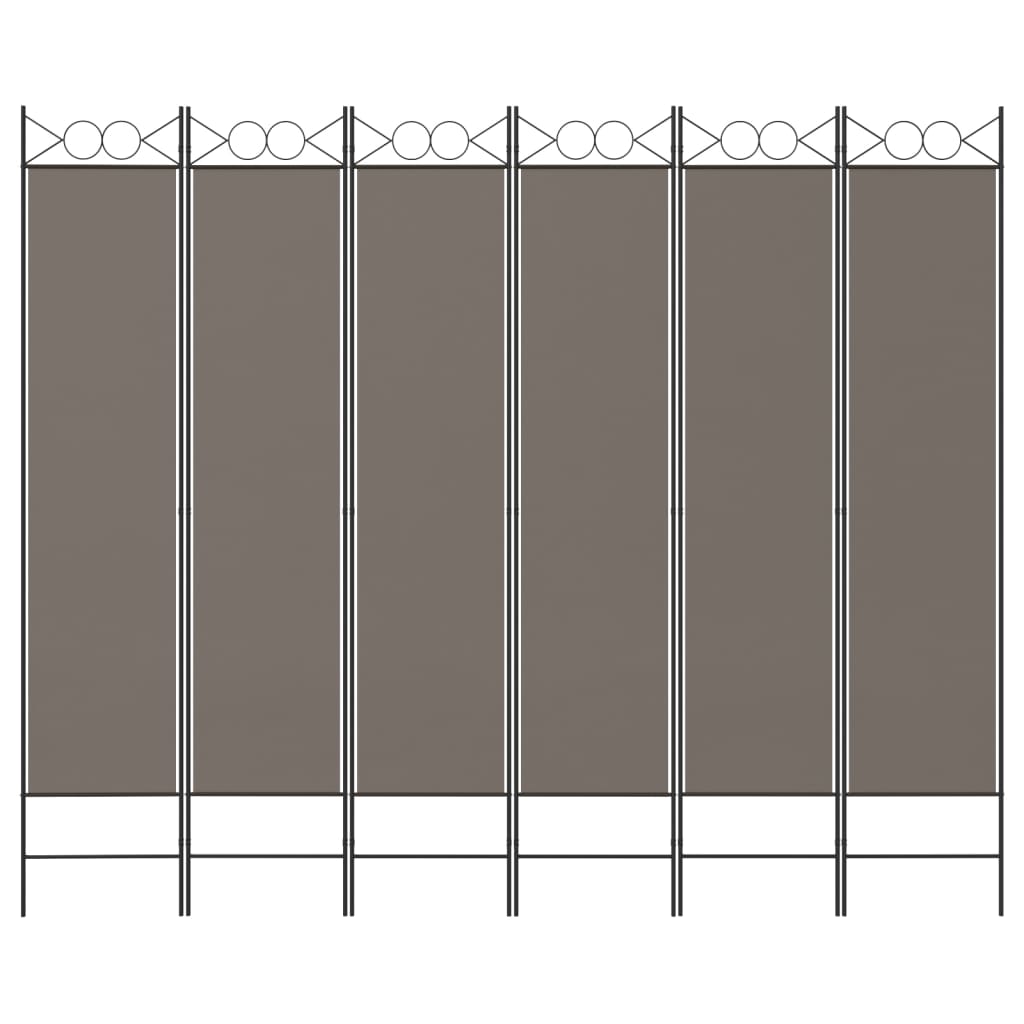 vidaXL 6-Panel Room Divider Anthracite 240x200 cm Fabric