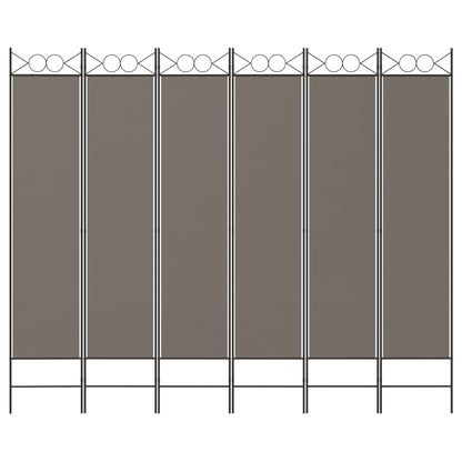 vidaXL 6-Panel Room Divider Anthracite 240x200 cm Fabric