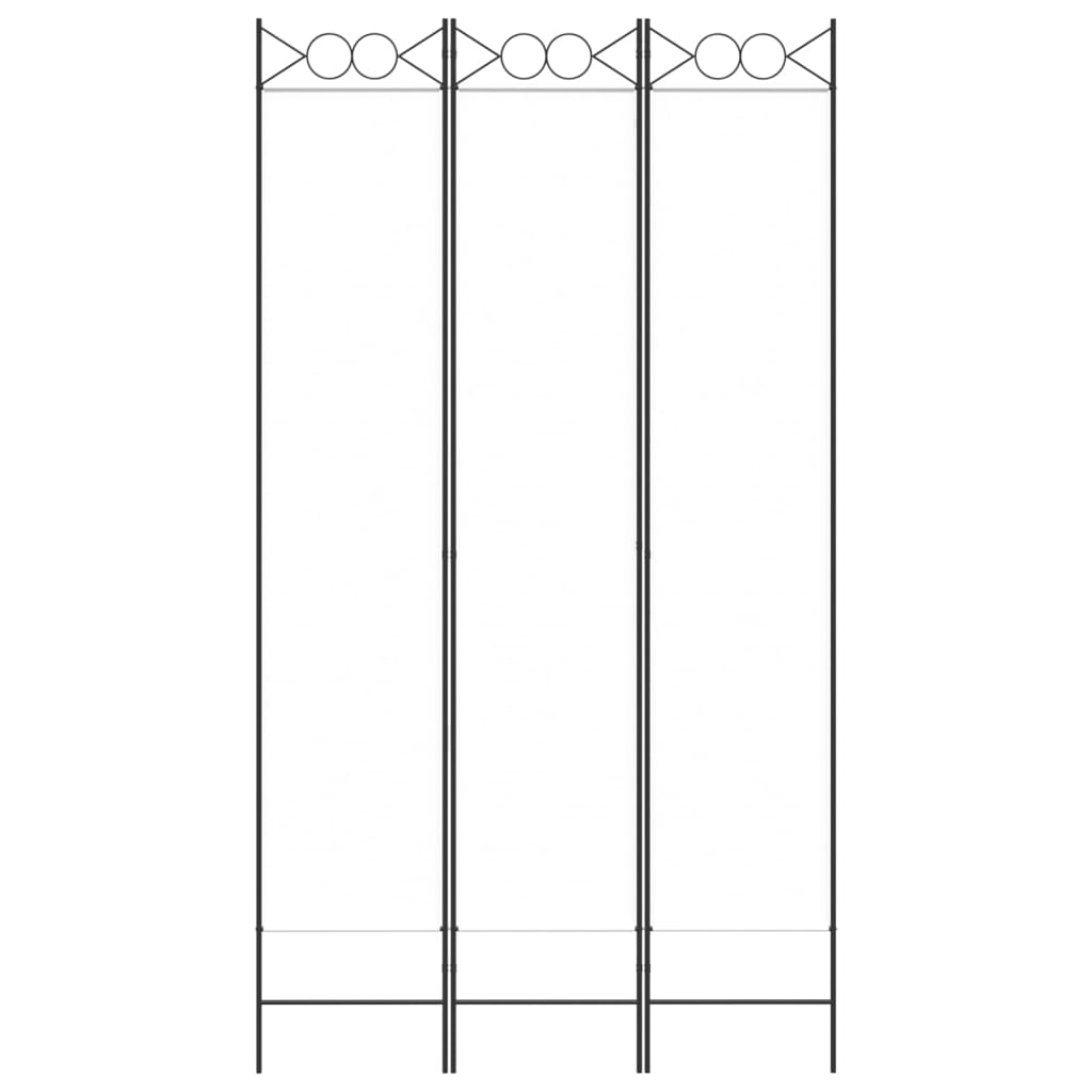 vidaXL 3-Panel Room Divider White 120x220 cm Fabric